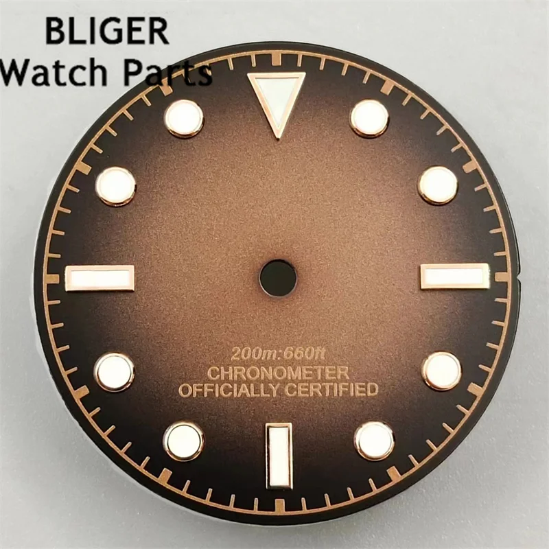 BLIGER 29mm watch dial C3 Green luminous fit NH35 NH36 ETA2824 2836 Miyota8215 DG2813 3804 PT5000 movement