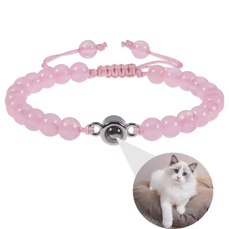 

Персонализированный браслет из нержавеющей стали для проекции фотографий домашних животных на заказ, портрет для домашних животных и кошек, фотографируйте свой пушистый друг в любое время