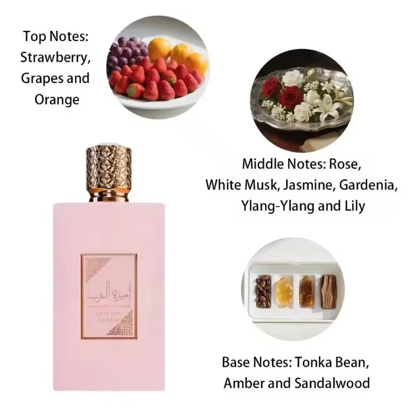 Latafa Arab Princess Perfume 100ml, Original Middle East Arab Fragrance, Unlock The Mysterious Charm and Unique Style