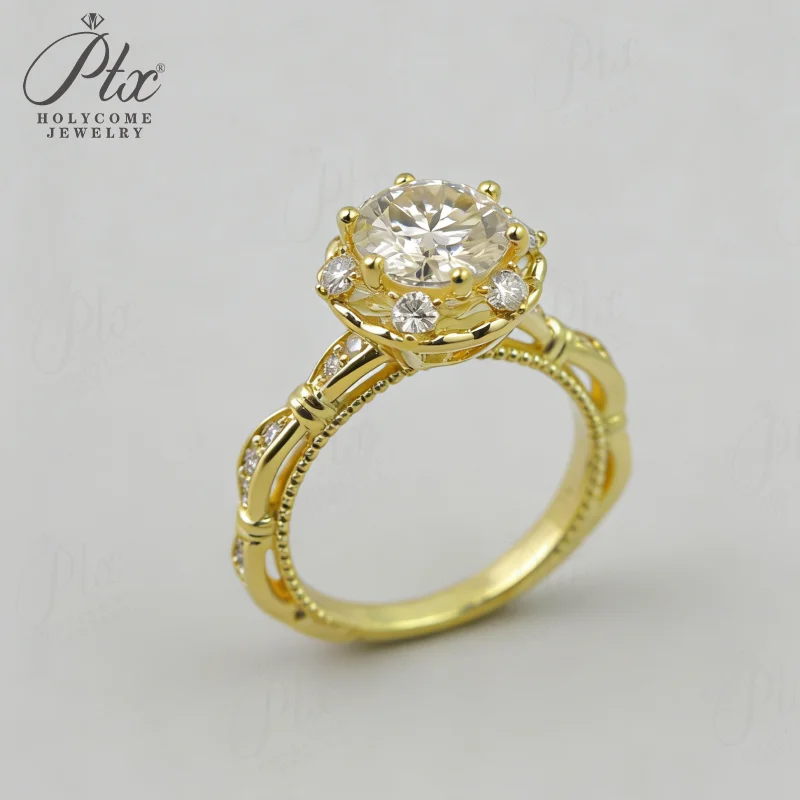 925 Sterling Silber Ring Moissanit 1,5CT D-Farbe Charm-Schmuck für Damen Ehering Hochwertiges Geschenk Feiner Schmuck Großhandel – Detail 6