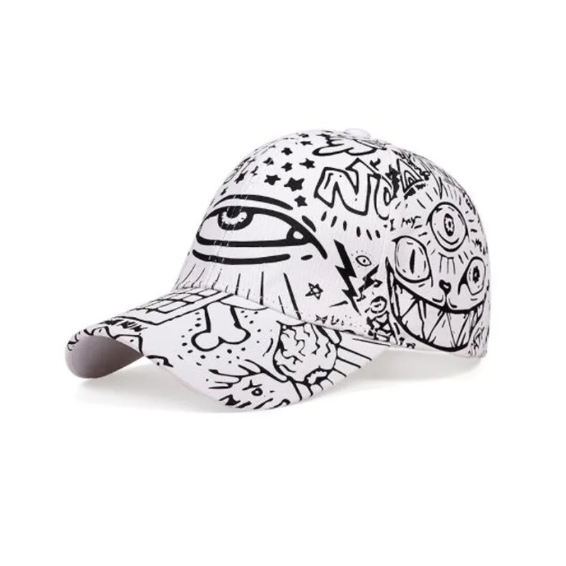 Fashion New Graffiti eyes Luminous cap Hip hop Cap Hats for men women Vintage flat hat Baseball Cap 70014