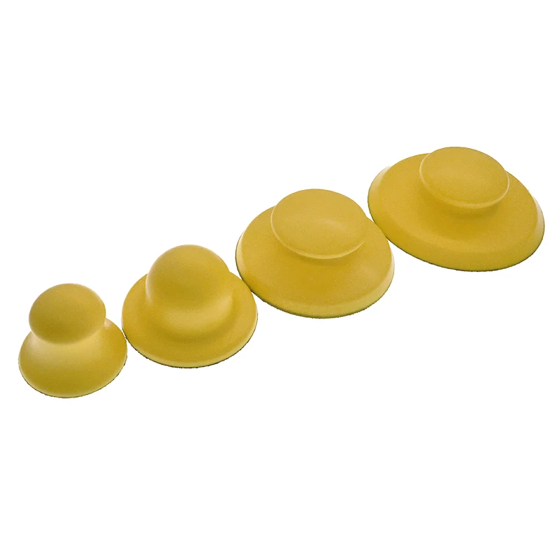 3-6 Inch Hand Sanding Block Hook and Loop 1/4 Pcs Round Sanding Holder Hand Sanding Pad for Polishing Woodworking Furniture