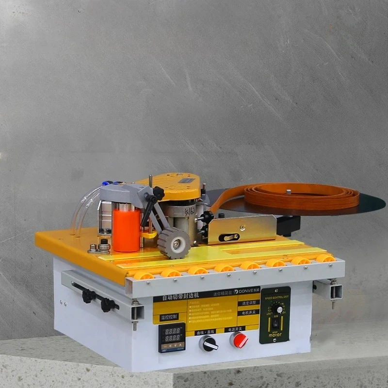 

BC40 Small sawing table edge banding machine, wood board bending and straightening dual-use, automatic belt breaking