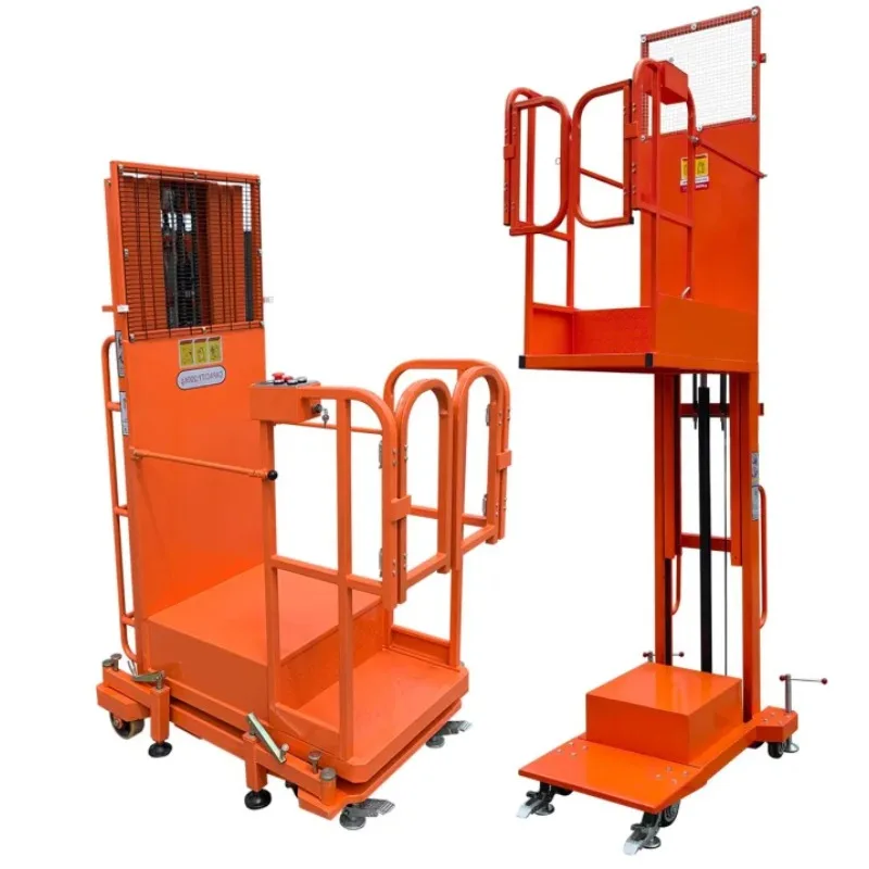 Factory Direct 2026 Semi Electric Lifting Platform 2.7-4.5 Meters Mobile Hydraulic Elevator Indoor Warehouse Picking Machine Sto