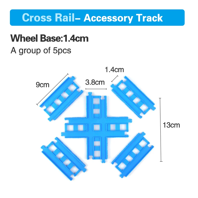 Various Plastic Track Accessories Electric Wood Train Track Accessories Curve/Straight/Cross Track The Boy\'s Beloved Gift X5