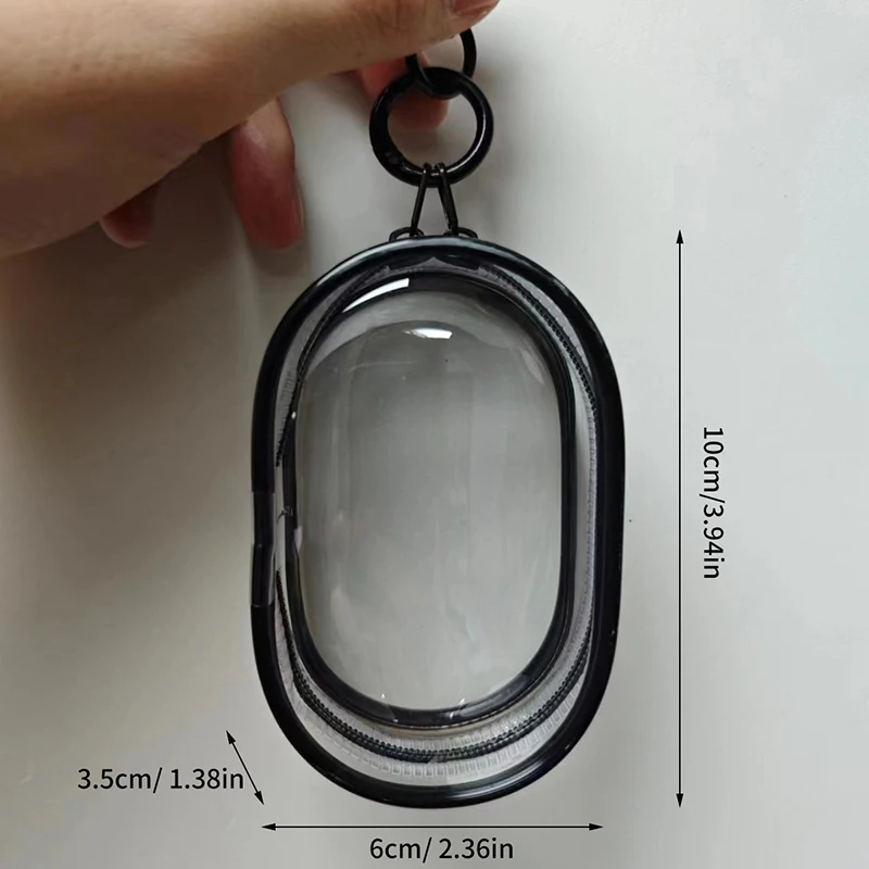 1PCS Jewelry Organizer Plastic Transparent Storage Box Pouch Mystery Box With Keychain Cute Doll Bag Organization Dustproof Case