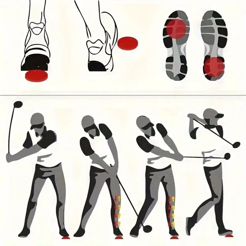 Rubber Power Pad Golf Swing Force Plate Stop Sliding Posture Corrector Golf Training Aid Improve Balance