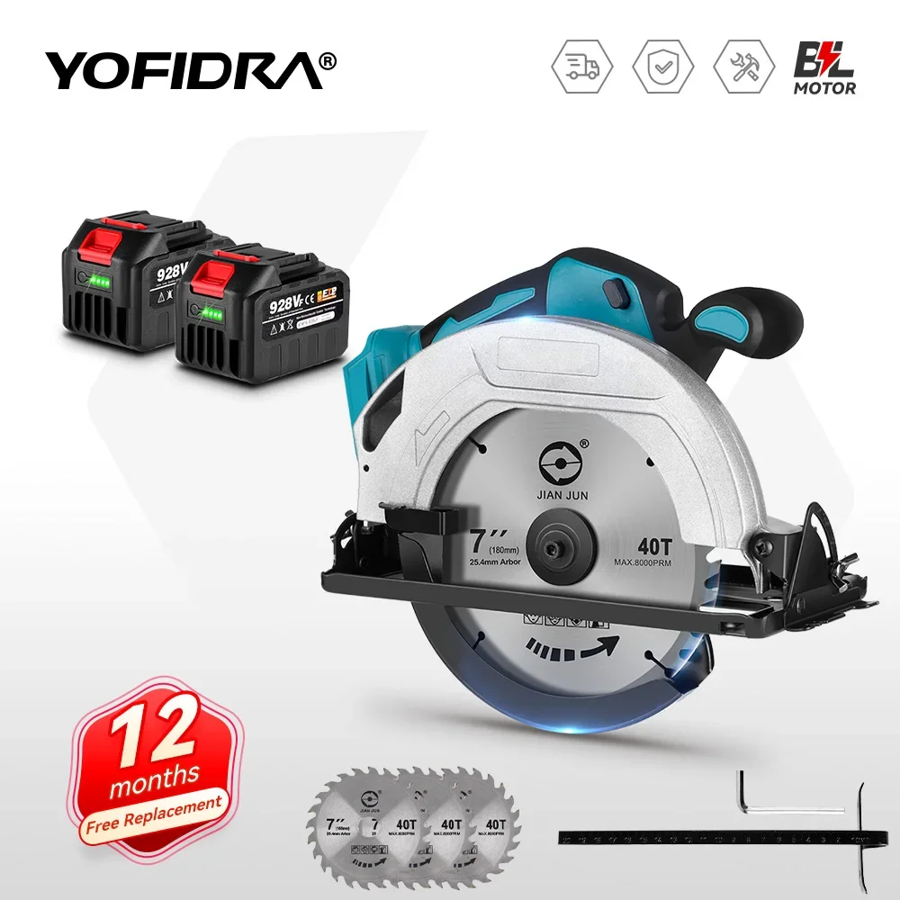 �y�Z�[�����zYOFIDRA 7�C���`�u���V���X�d���ۋ� 180mm�R�[�h���X�p�x�����\�ؒf�d���H�� �}�L�^18V�o�b�e���[�s���Ή�