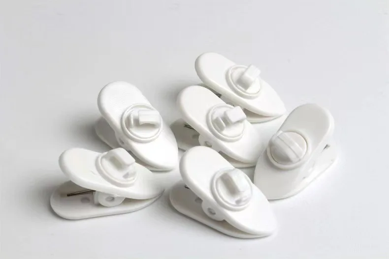 Cable de plástico para auriculares, Clip de solapa, abrazadera de Clip Lavalier, Clip para auriculares, accesorios para auriculares, calambres blancos