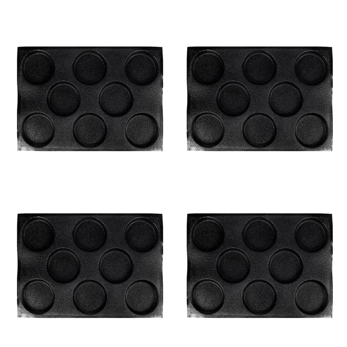 

4X 8 Holes Hamburger Bun Pans for Baking Mesh Silicone Bread Pans for Baking Non Stick Perforated Baking Molds