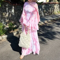 Muslim Abaya Women Dresses Print Slim Jalabiya Eid 2025 Ramadan Morocco Islam Vestidos Largos Arab Long Robe Dubai Abayas Kaftan