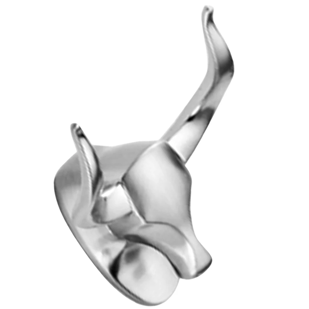 

Wall Mounted Hooks Bathroom Metal Cow Head Hat Hanging Heavy Duty No Drilling Space Saver Door Towel Hanger Aluminum Wall Hooks
