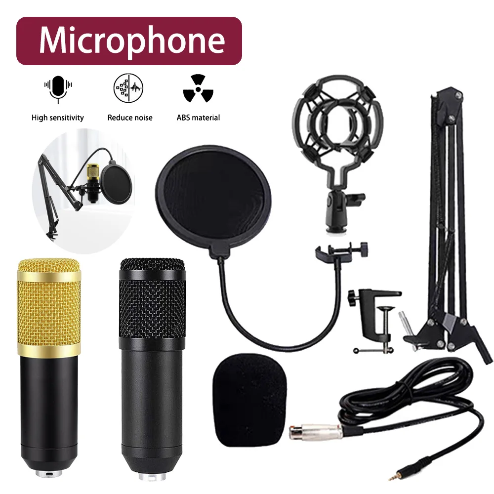 Sound Card Set Anchor Capacitance Microphone Wireless Bluetooth Connection for PC Karaoke Live Streaming Studio Recording BM800