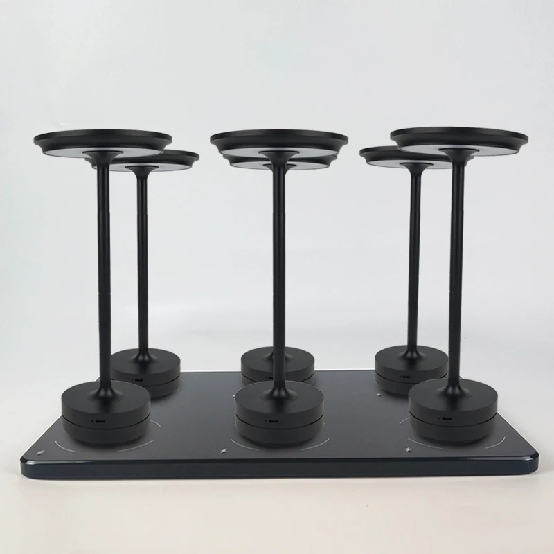

cordless led rechargeable table lamp cordless Charge 6 lamp charging plates at a time restaurant battery table lamp