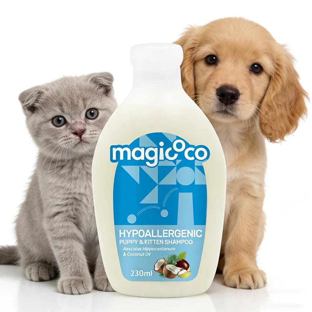 Champú Magicoco para Cachorros y Gatitos, Perros y Gatos, Champú Desodorante, Champú Hidratante Natural, Cuidado de Mascotas, pH Equilibrado