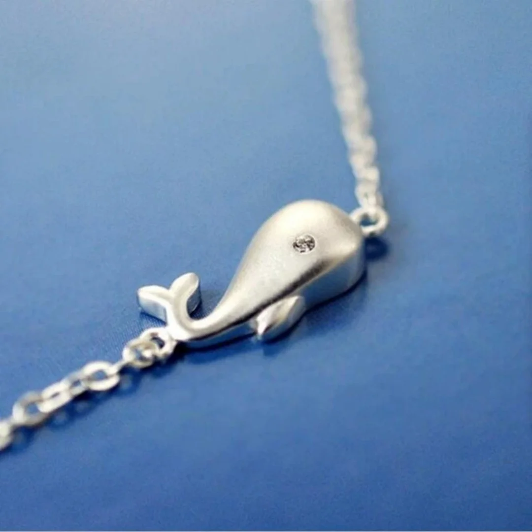 Uini-Tail classic hot new 925 sterling silver dolphin bracelet female simple creative whale hand jewelry explosion models GN399