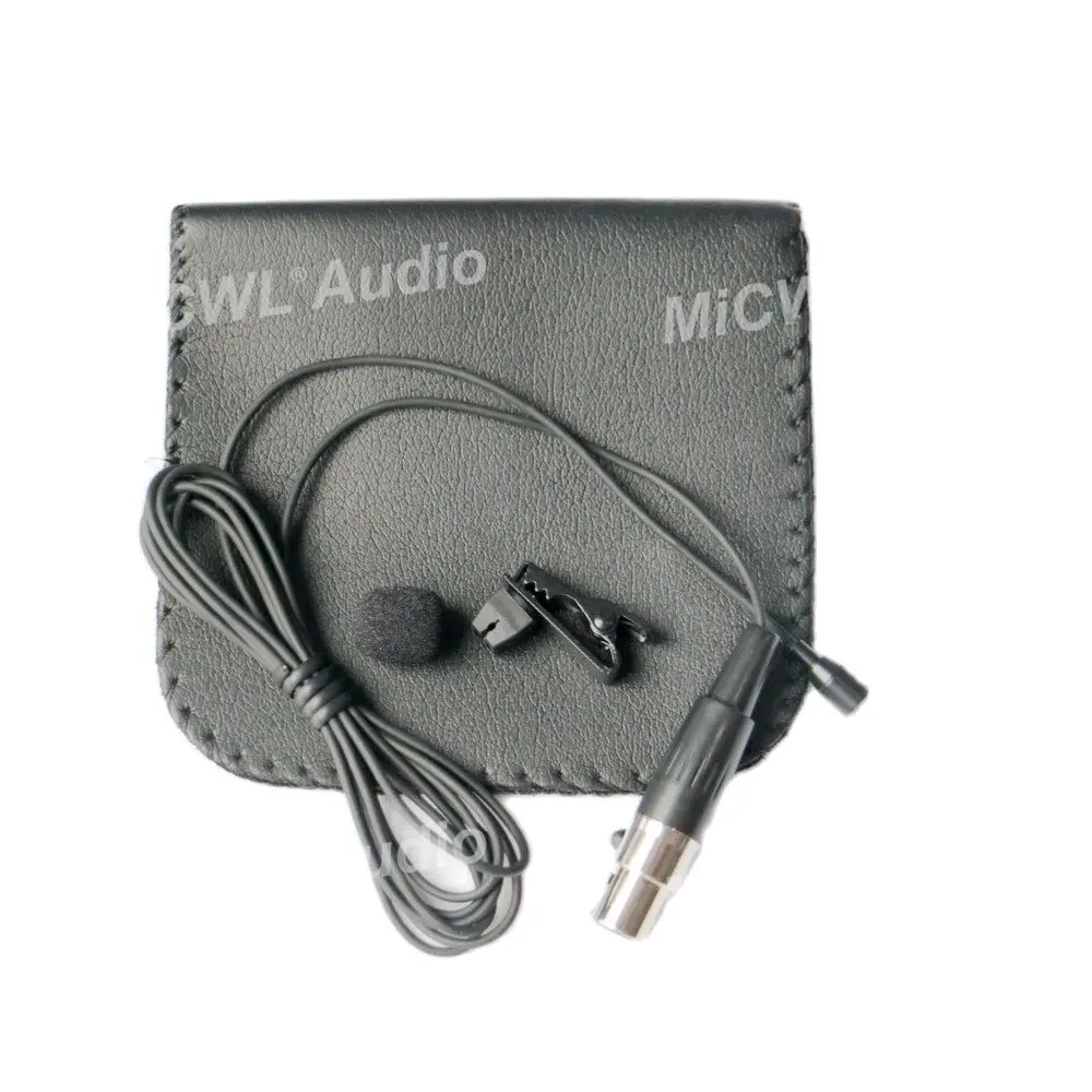 XLR 4Pin Mini Clip-On Lavalier Microphone For Shure ULXD SLXD QLXD with Clip Protective Bag
