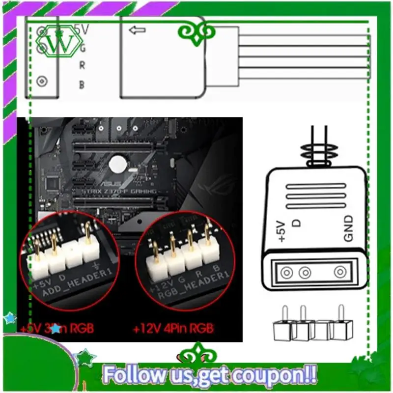 Reliable-2Pcs ARGB Splitter Cable, 1-To-4 Female To Female 5V 3 Pin Addressable RGB Splitter Extension Cable ARGB LED Sync Cable