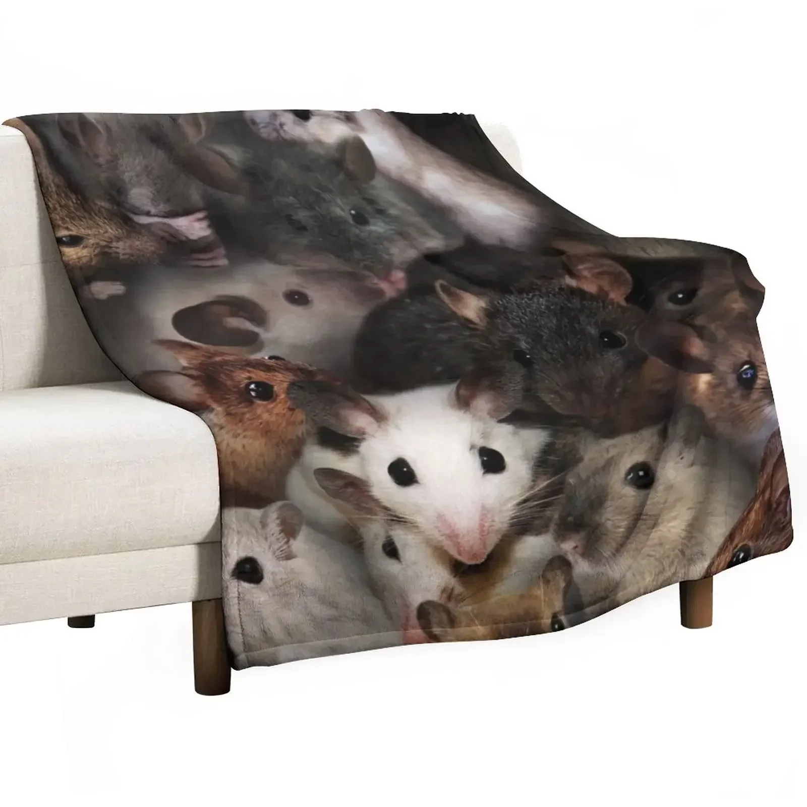 Mice Throw Blanket Luxury for babies Hair Soft Plush Plaid Blankets