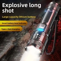 Long-Range Zoom Aurora Cannon Flashlight - Super Light Concentrated Flood Light for Outdoor Patrol & Hunting