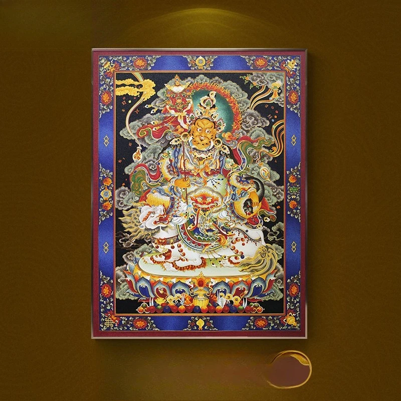 Craft painting Thangka decorative painting National Thangka treasure Thangka entrance living room lobby hanging painting
