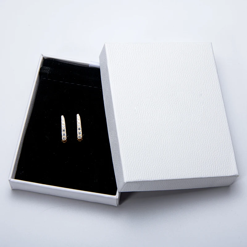Real D Color VVS1 Moissanite Clip Earrings for Women Men 100% Solid 925 Silver White/Black Diamond Hoops Earrings Fine Jewelry