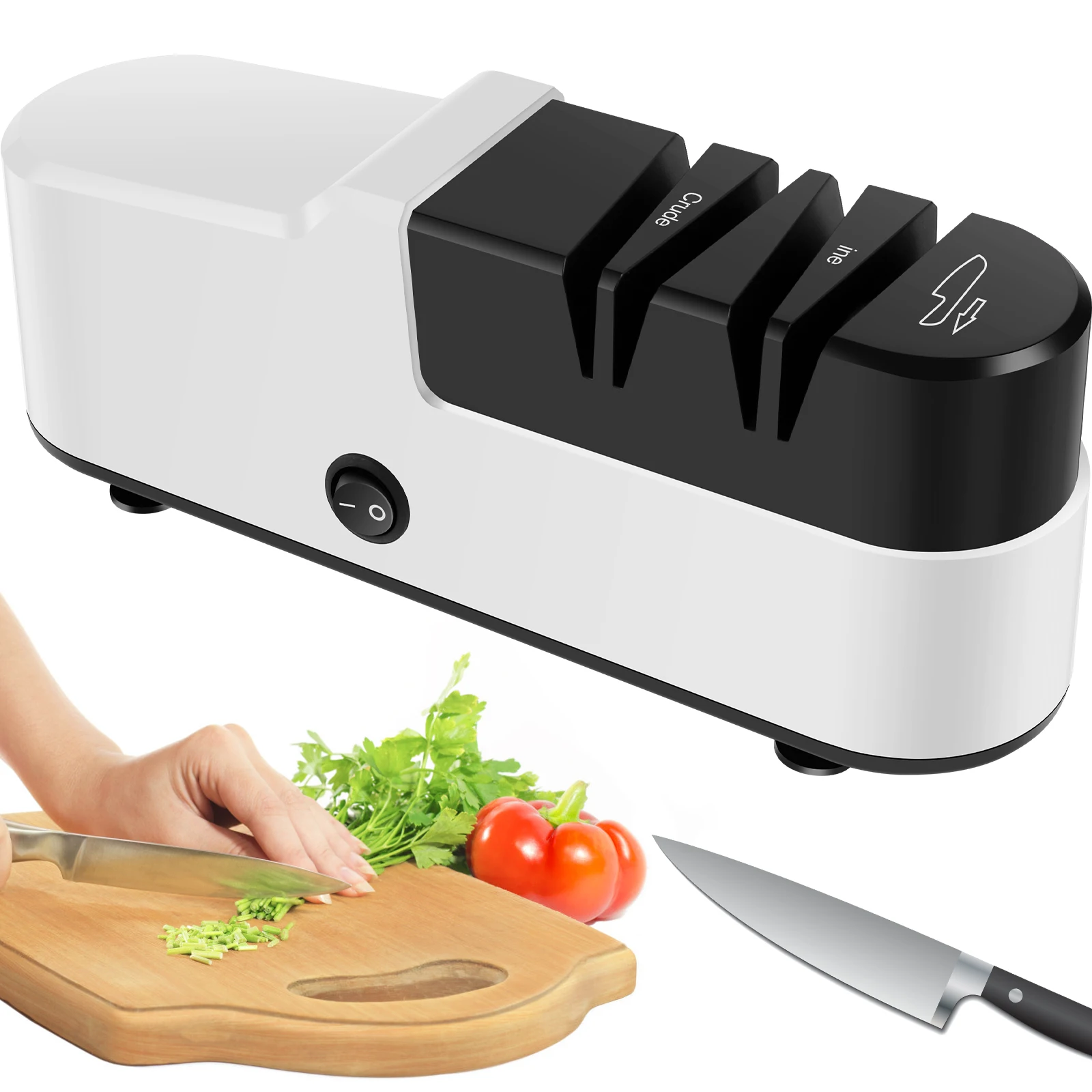 

Electric Cutter Sharpener USB Rechargeable Automatic Cutter Grinder Household Cordless Fast Sharpener with 2 Modes Universal