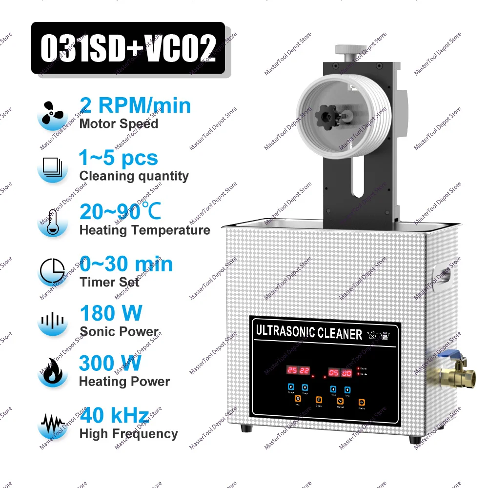 Ultrasonic Cleaner 6L Ultrasonic Vinyl Cleaner 7-12 Inch 5 Records Ultrasonic Vinyl Record Cleaning Machine