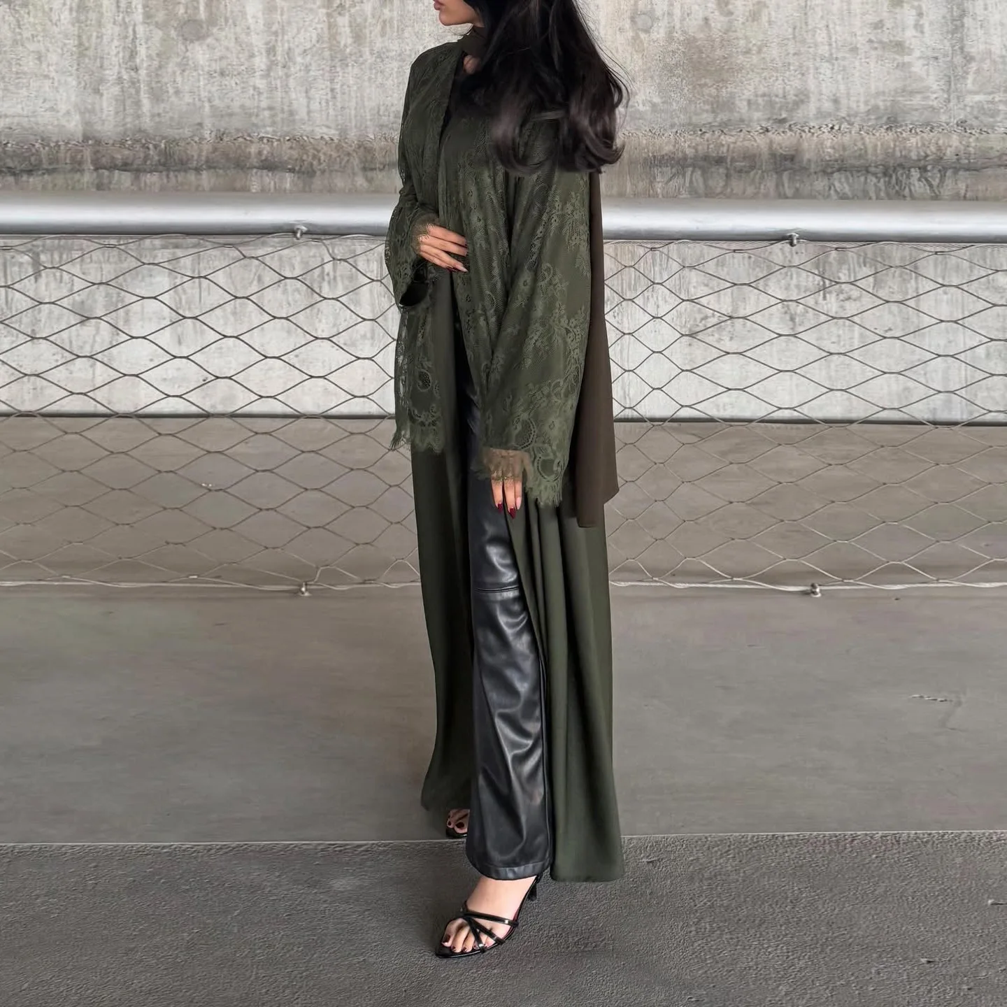 Cardigan Women Eid Abaya Party - Embroidery Abaya ulasan dan harga