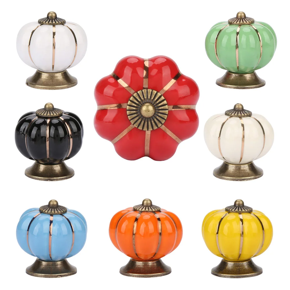 المقابض اليقطين السيراميك للأثاث ، النمط الأوروبي ، سحب للغرفة ، مجلس الوزراء ، درج #2