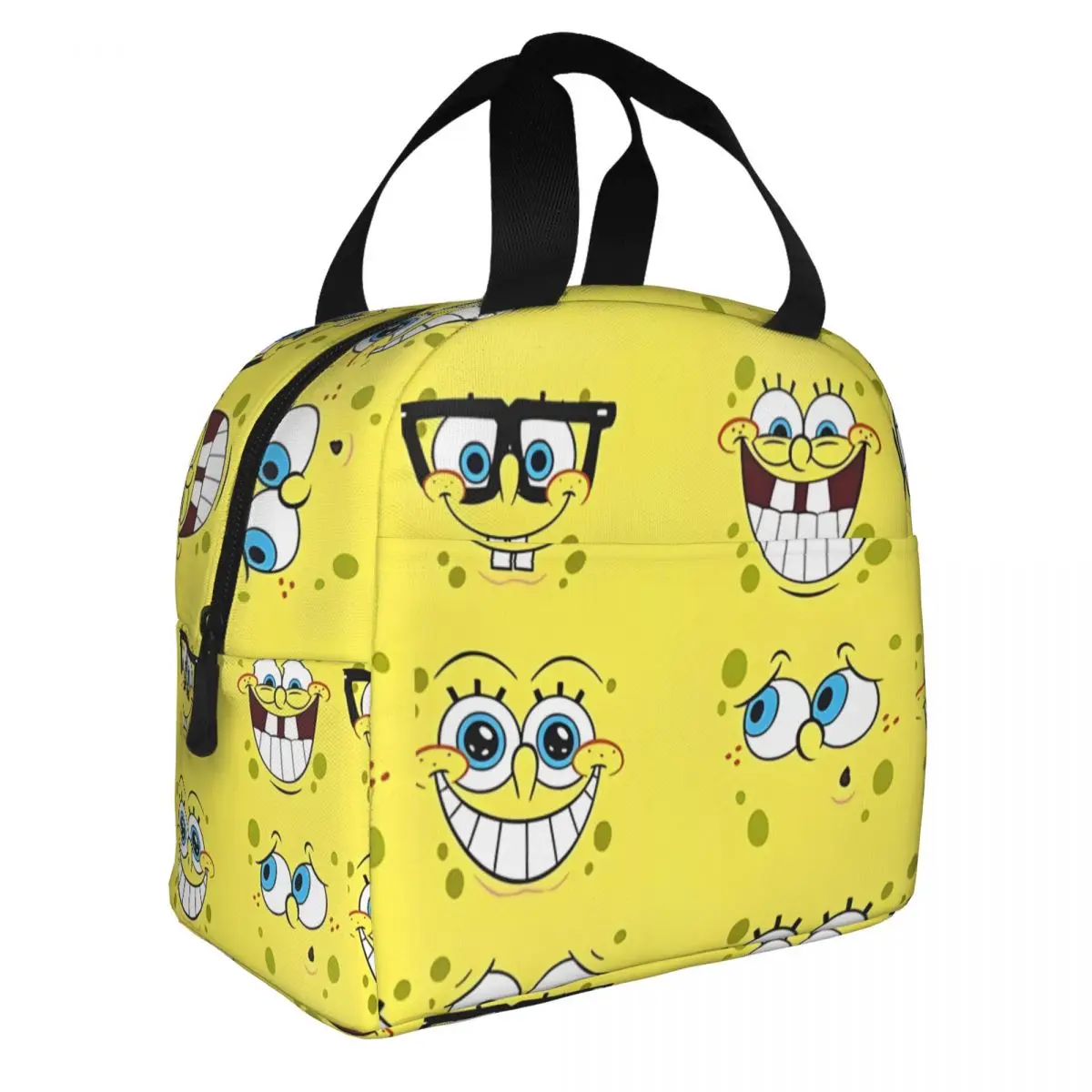 Ladies Hand Bag Pin Button Fashion SpongeBob MultifunctionLunch Food BoxFor Work