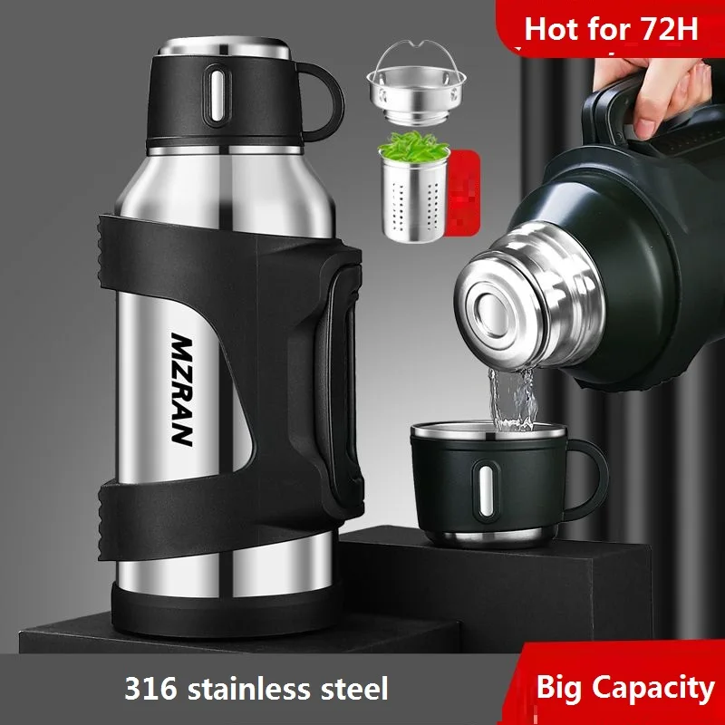 

Stainless Steel Big Capacity Thermos Bottle 1L/2L /3L/ Outdoor Travel Coffee Mugs Thermal Vaccum Water Bottle Thermal Mug