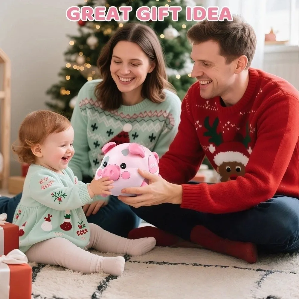 Intelligent Sensing Musical Rechargeable with Light Music Musical Piggy Crawling Training Multifunctional Newborn