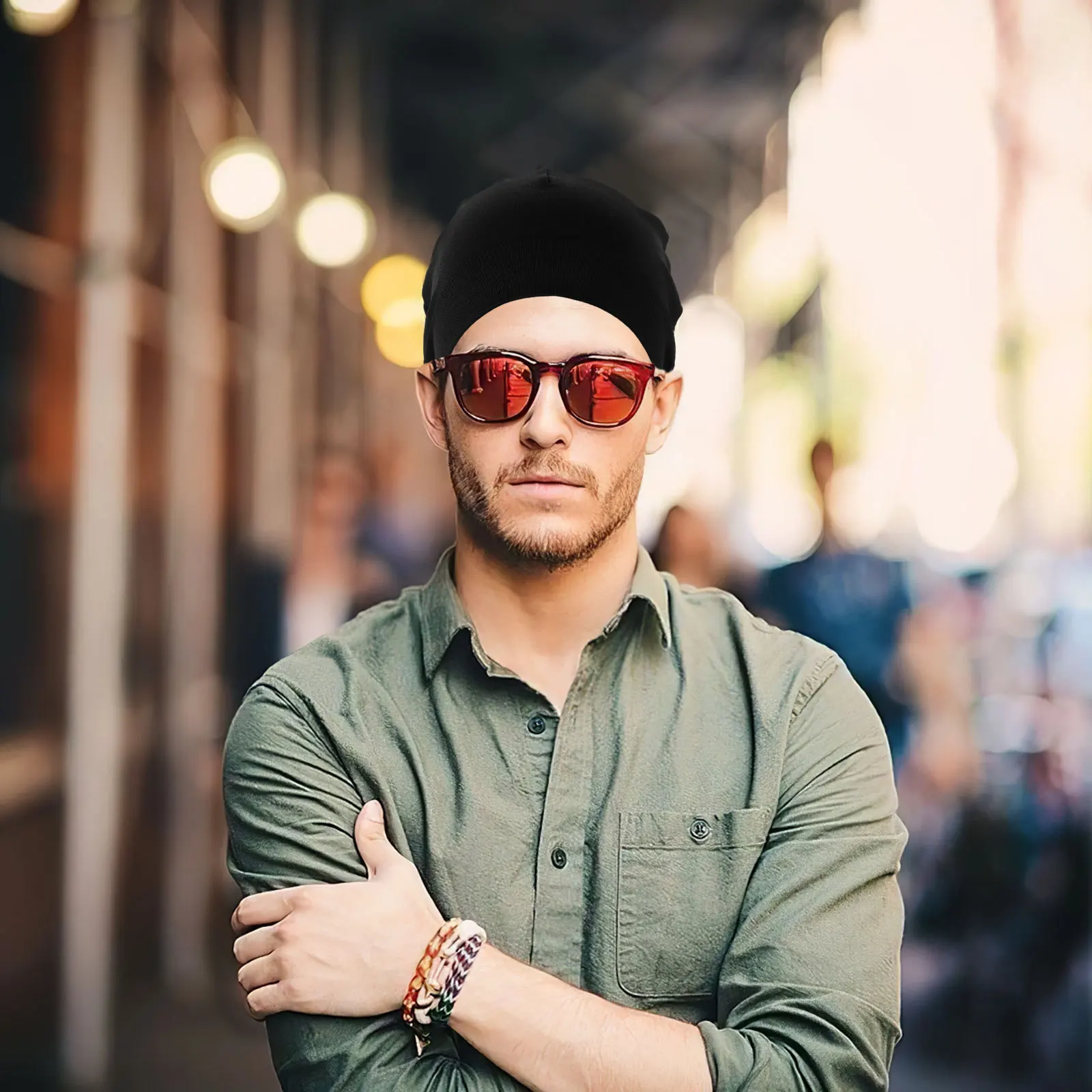 2Pcs Unisex Thermal Skull Cap Outdoor Sports Balaclava Hat Windproof Cycling Running Hiking Skiing Warm Headwear