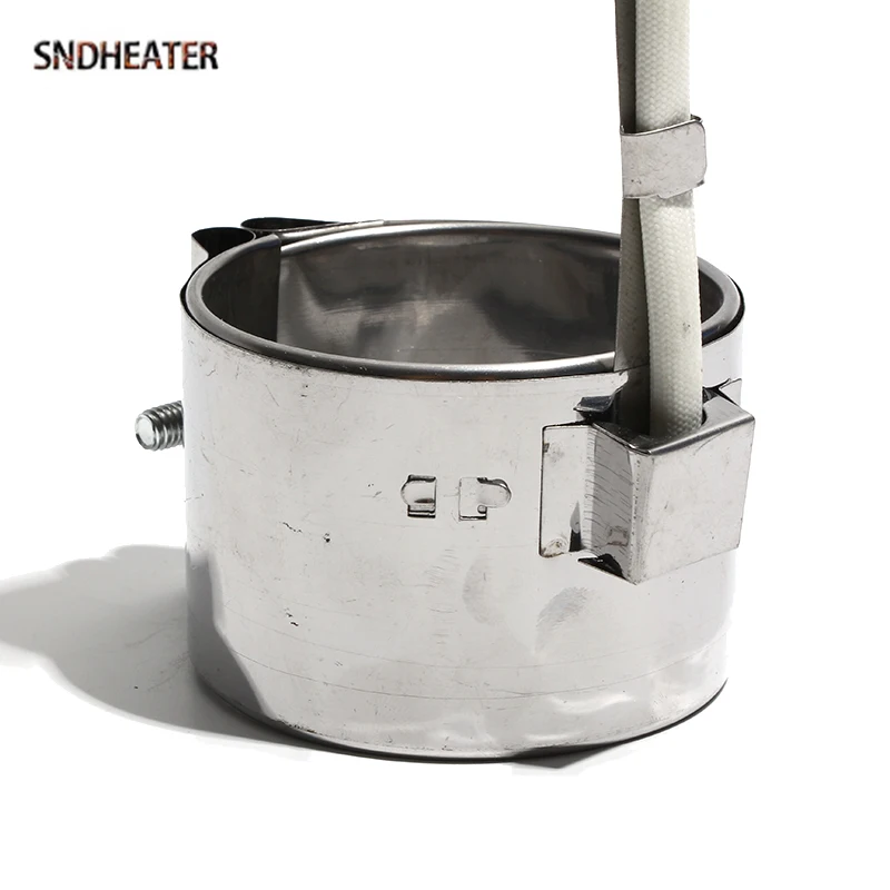 SNDHEATER High Temperature Wire Ceramic Plug Stainless Steel Band Heater Dia. 80mm 85/90/95/100mmL 220V 490W-600W for Extruder