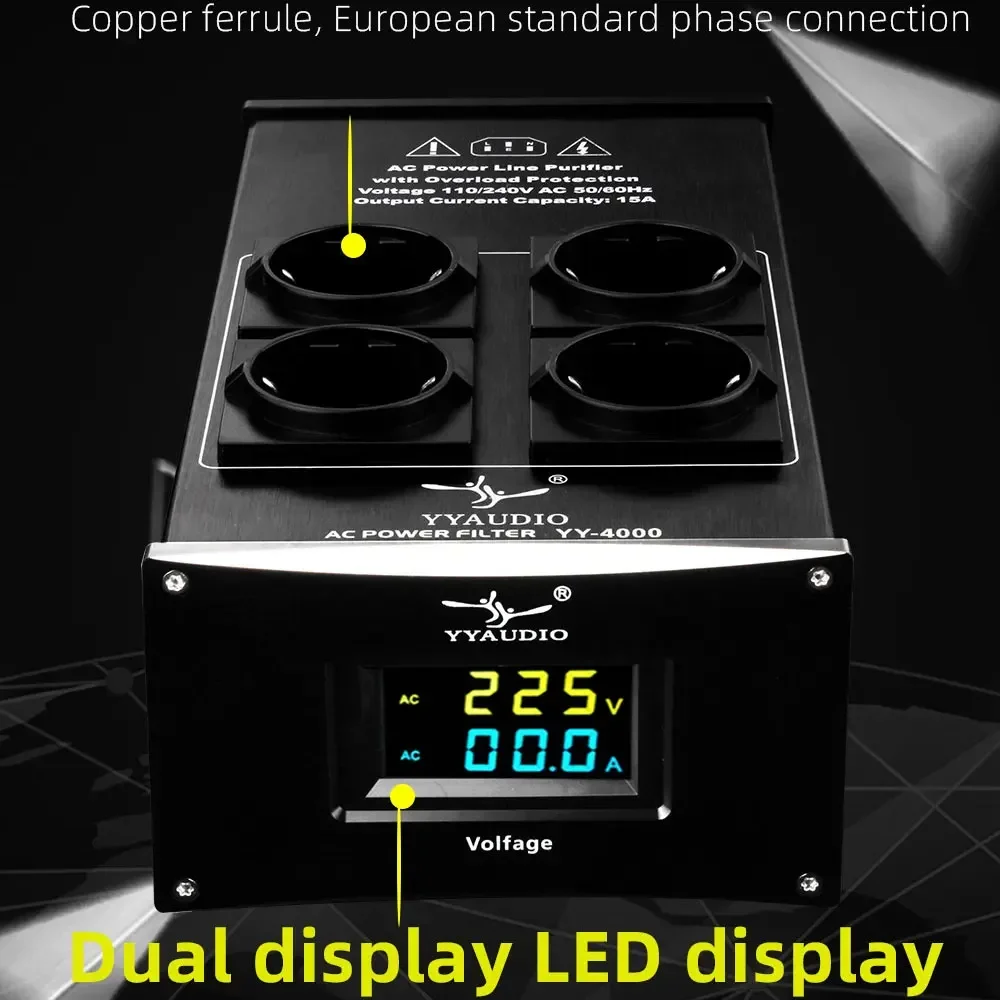 Hifi-Leistungs filter EU-Stecker Power Noise Filter Verstärker Power Conditioner EU-Steckdosen Steckdosen leisten reiniger Audio-Rauschen Wechselstrom