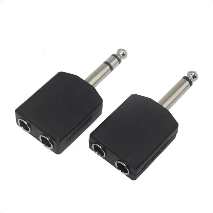 

1/4" Mono / Stereo Audio Jack Plug Adapter Male to Female 6.35MM 6.5MM Dual Jack Headphone Microphone Y Splitter Converter