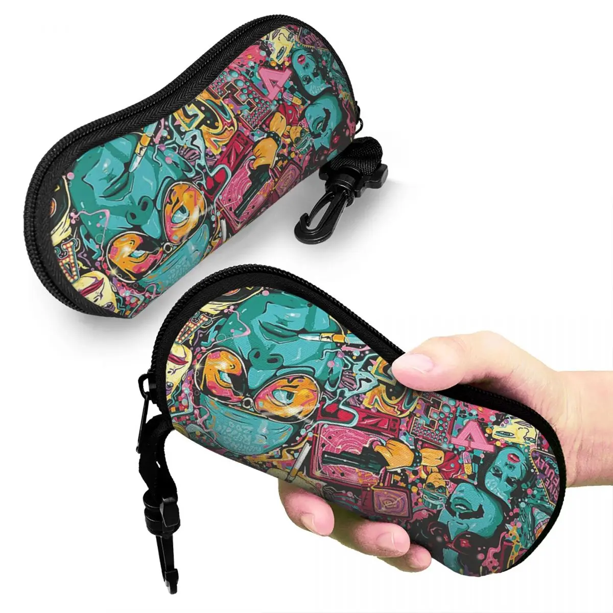 

Fear And Loathing In Las Vegas Art Shell Glasses Case Protective Sunglasses Box Women Men Soft Eyeglasses Bag Pouch