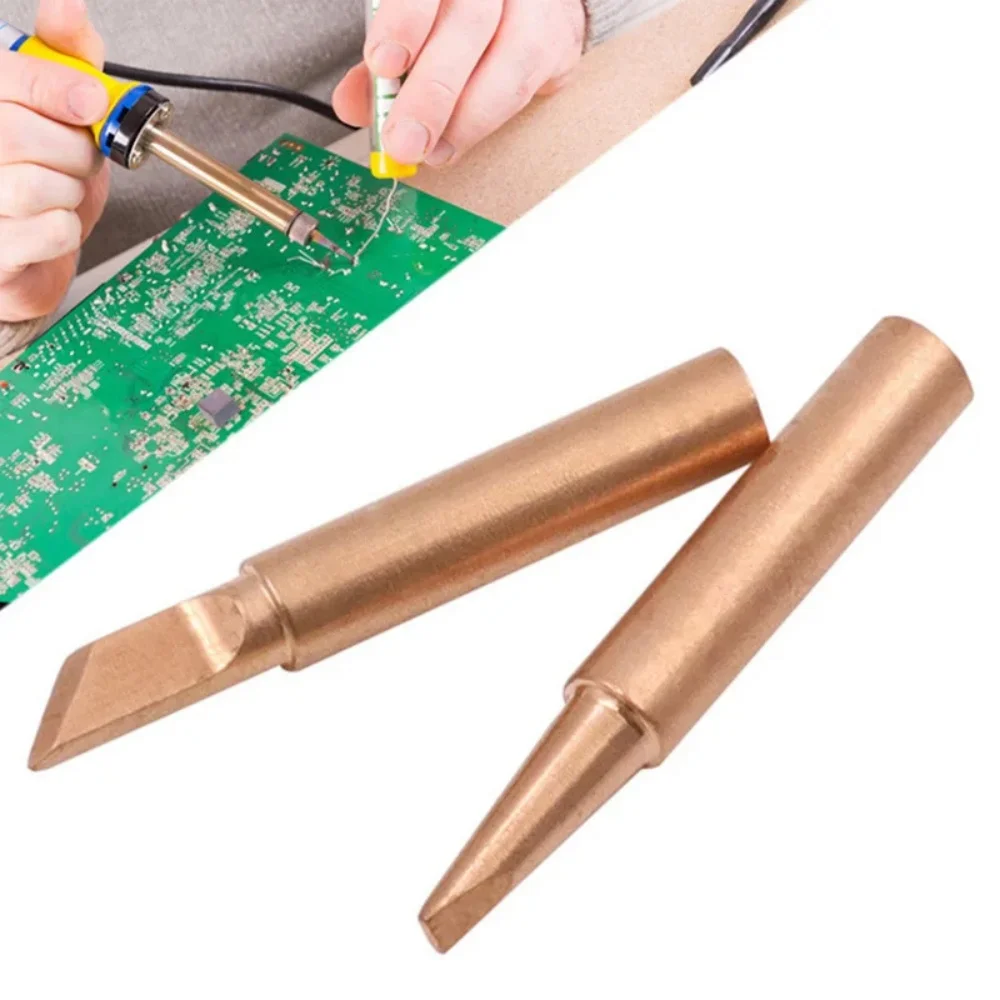 5Pcs/set  900M T I 900M T IS 900M T K Soldering Iron Tips Set Pure Copper Black Lead Free Welding Station Replace Repair Tools view 3