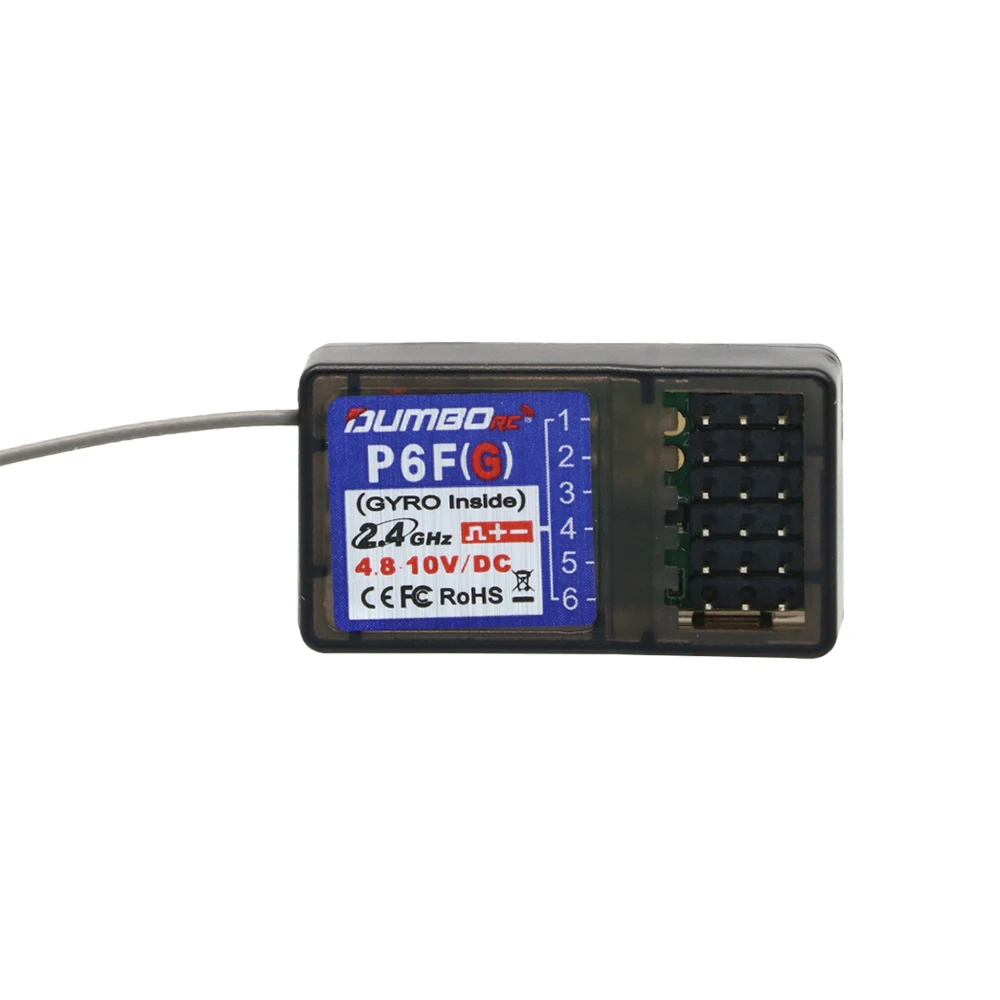 DUMBORC P6FG P6F  P6DC P6DCG X6YC X6YCG 2.4G 6CH Receiver with Gyro for RC DUMBORC X6 X4 X5 Transmitter Remote Controller