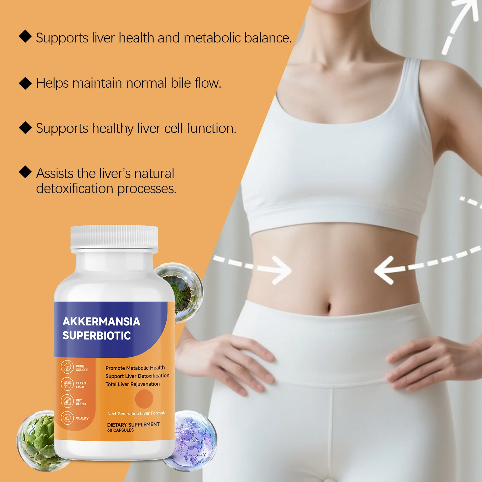 

Body Care Capsules, Mild Ingredients Care To Improve Physical Discomfort and Maintain Intestinal Balance Daily