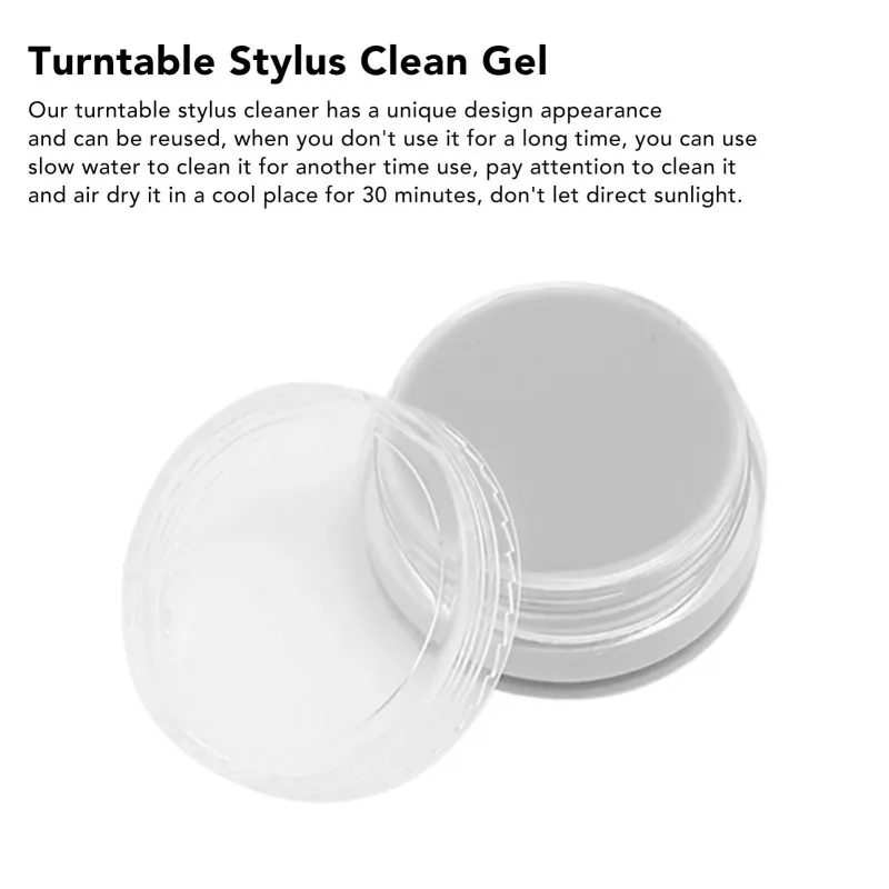 Gel limpiador para agujas de tocadiscos, pasta antiestática, mezcla de limpieza en seco para residuos y suciedad, accesorios para tocadiscos de vinilo LP