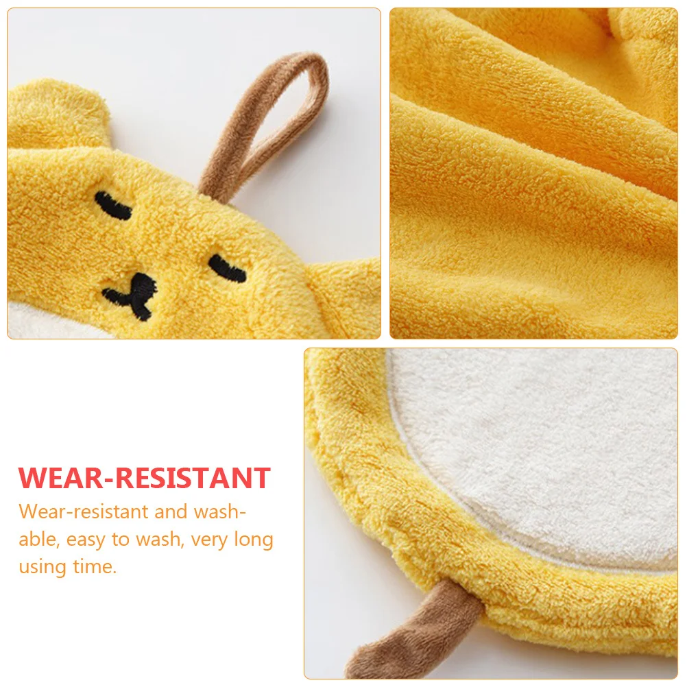 

Cartoon Hand Towel Coral Fleece Hanging Soft Absorbent Quick-Dry Kitchen Bathroom Wipe Towel Hand Towels