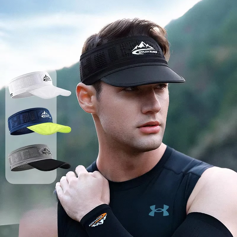 

Sports Hat Sweat Absorption Breathable Hollow Top Sun Hat Thin Outdoor Running Mountaineering Anti Ultraviolet Hat Breathable