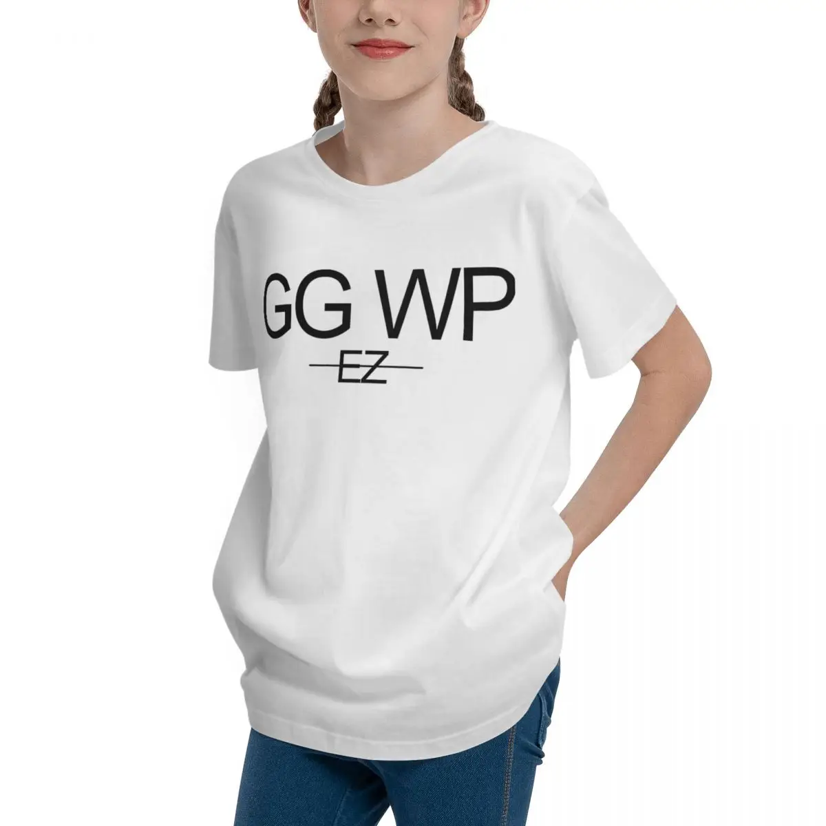 Teenagers Basic Short Sleeve T-Shirt GG WP... But Actually Tote Bag For Sale CrewneckVintage Tshirt Novelty  Graphic Teenagers