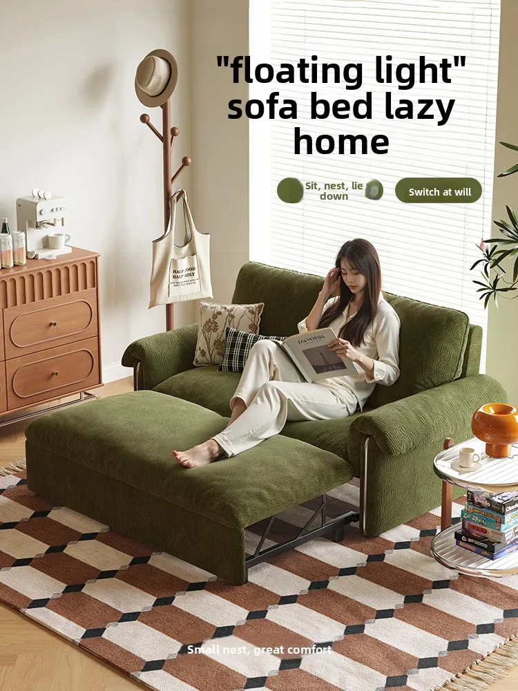 Removable and washable sofa bed folding dual-purpose small apartment double sofa multi-function