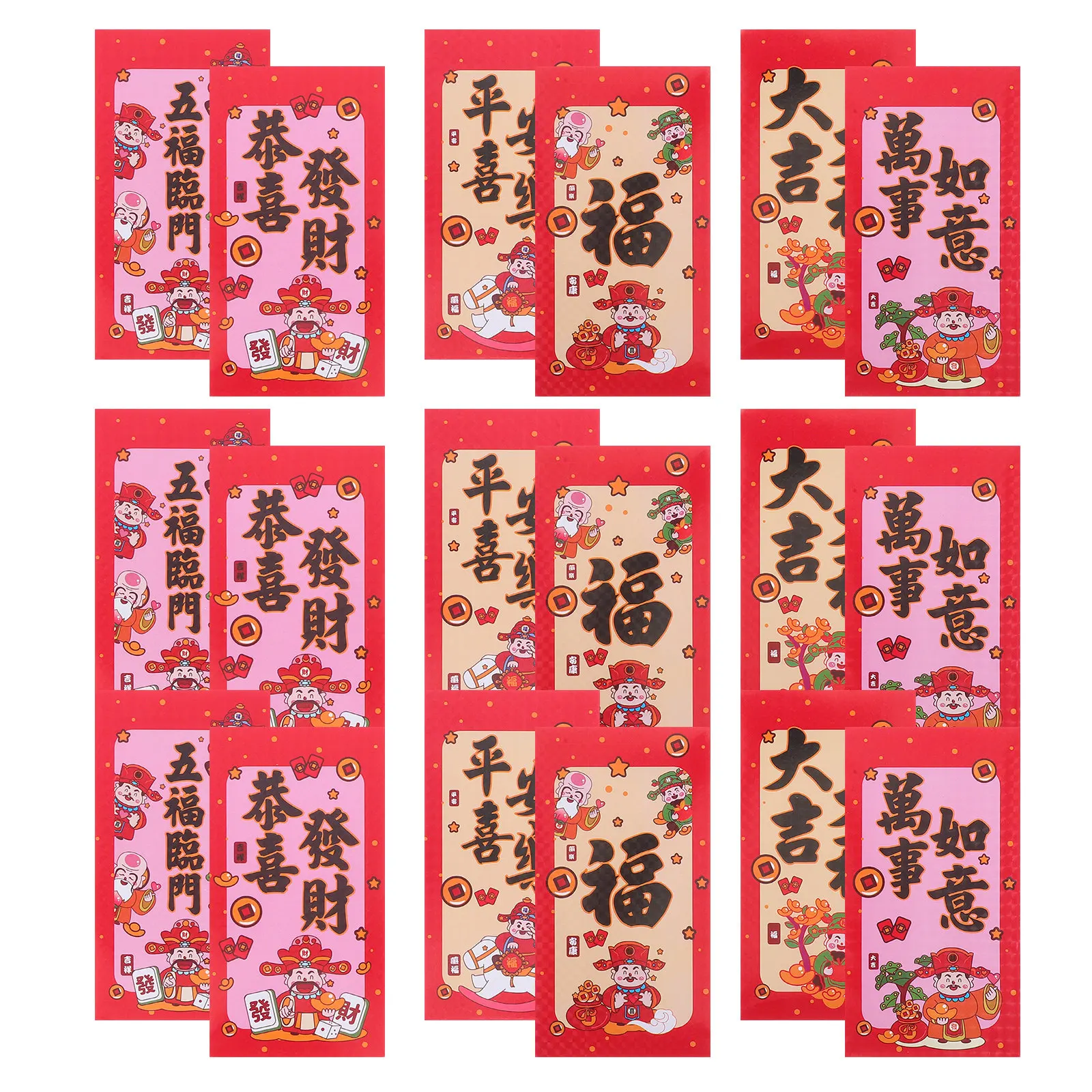 

18Pcs 2025 Lunar New Year 3D Red Envelopes Hong Bao Spring Festival Money Pockets Elegant Reusable Chinese New Year Greeting