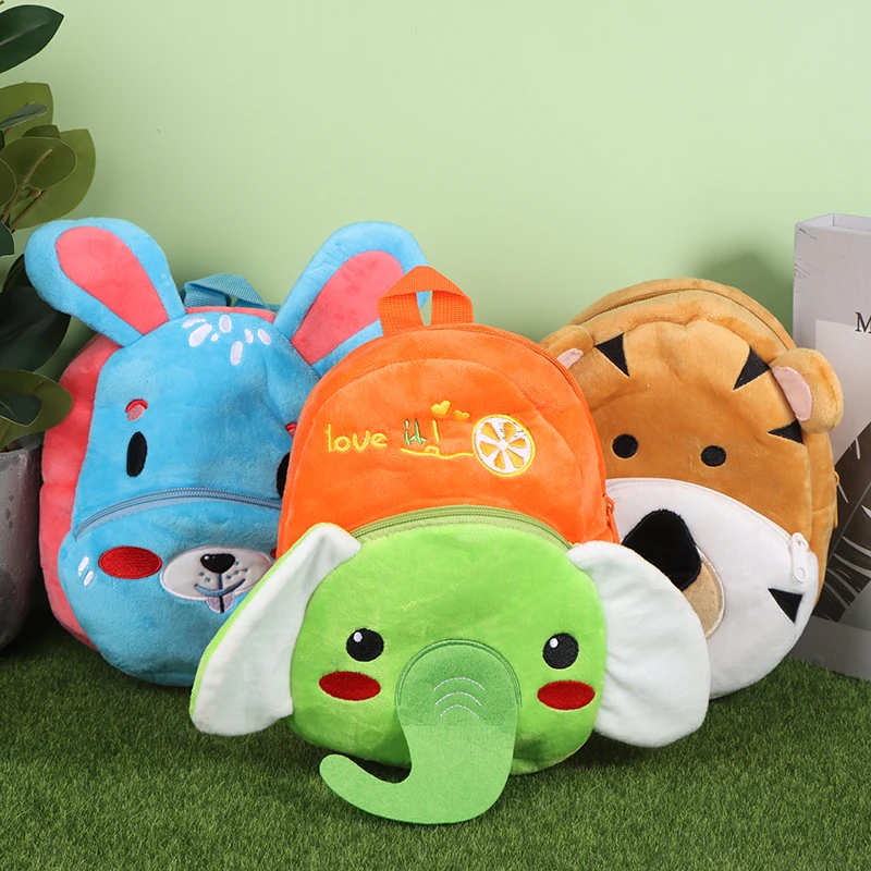 Sac à dos de jardin d'animaux de dessin animé en peluche pour enfants, idéal pour la crèche, la garderie, les sorties préscolaires, les garçons, les filles, mignon