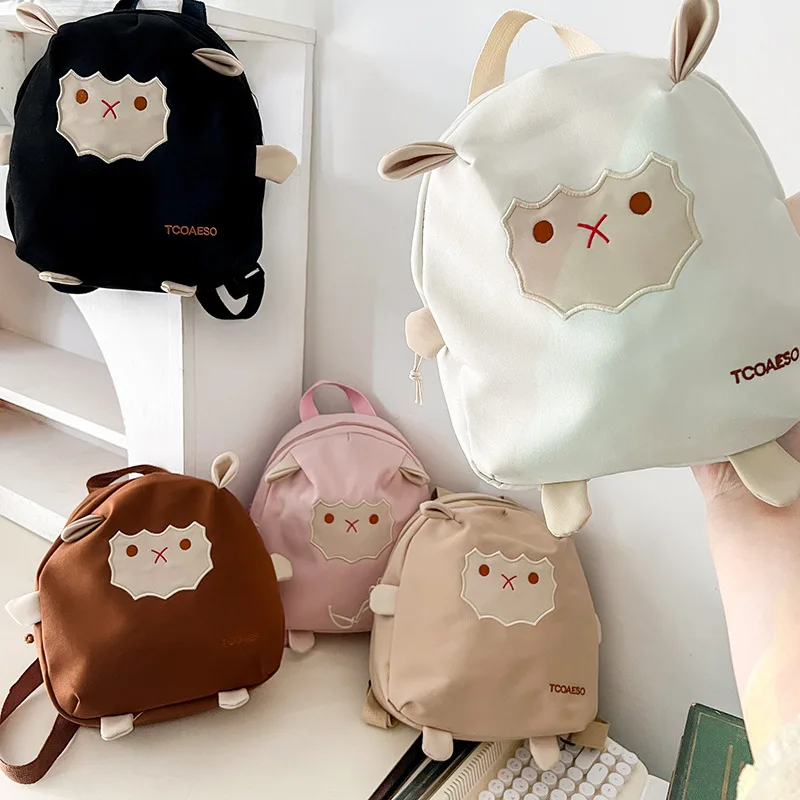 

New Cute Sheep Kids Backpack Kawaii Children's Handbags for Girls Boys Kindergarten Schoolbag Korean Toddler Travel Storage Bag