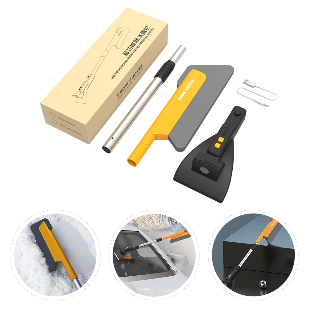 

Durable Snow Removal Shovel With Light Car Ice Shovel Frost Tool Multipurpose Snow Cleaning Deicing Vehicle Windshield